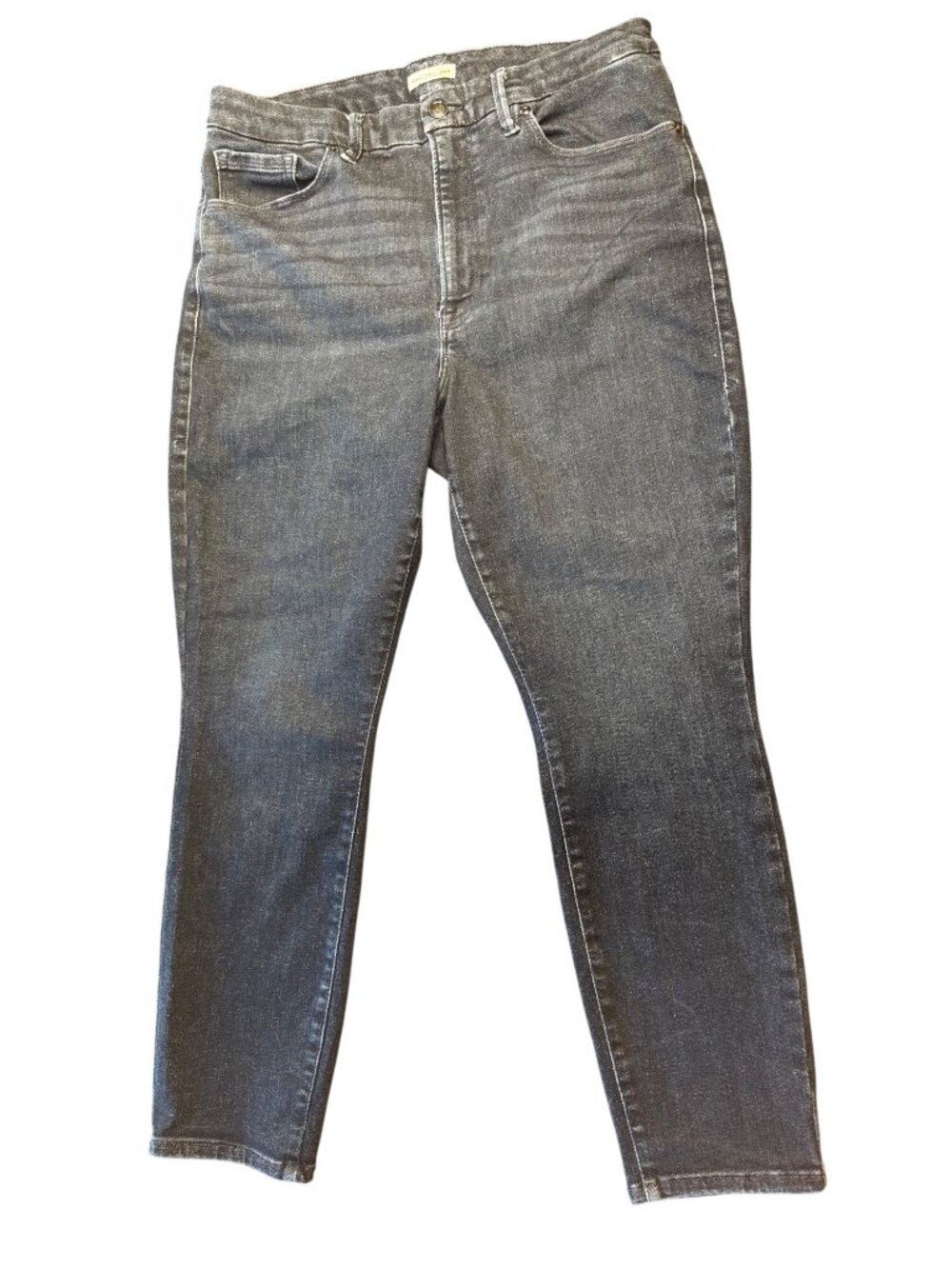 Good American Womens Deep Blue Cropped Stretch Jeans Size 14-18